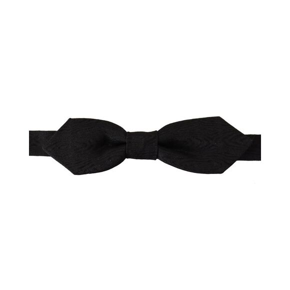 Dolce & Gabbana Gray Silk Adjustable Men Neck Papillon Bow Tie main image 1